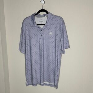 Adidas Men's Gray Polo with Pattern